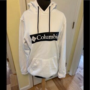 Columbia black and white logo hooded sweatshirt M